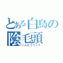 とある白鳥の陰毛頭（いんもうヘッド）