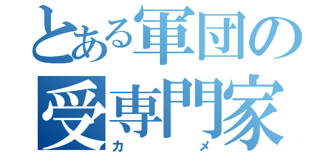 とある軍団の受専門家（カメ）