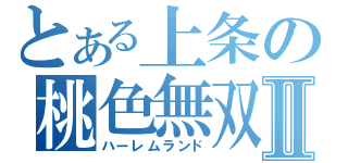 とある上条の桃色無双Ⅱ（ハーレムランド）