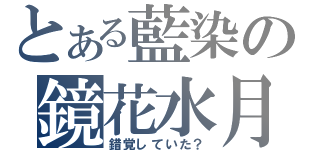 とある藍染の鏡花水月（錯覚していた？）