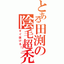 とある田渕の陰毛超禿（すぐ抜ける！）