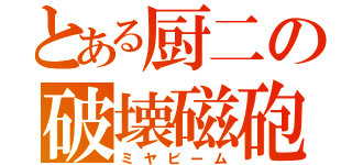 とある厨二の破壊磁砲（ミヤビーム）