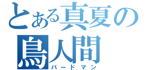 とある真夏の鳥人間（バードマン）