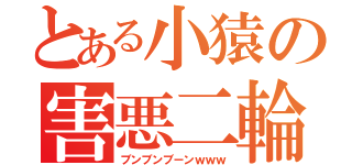 とある小猿の害悪二輪（ブンブンブーンｗｗｗ）