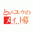 とあるユウのメイト募集（怒る事多い）