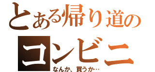 とある帰り道のコンビニ（なんか、買うか…）