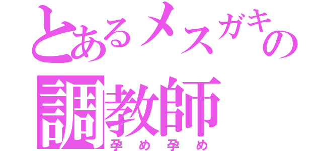 とあるメスガキの調教師（孕め孕め）