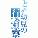 とある幼兒の行為觀察（總報告）