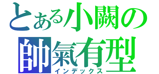 とある小闕の帥氣有型（インデックス）