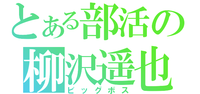 とある部活の柳沢遥也（ビッグボス）