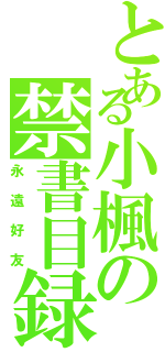 とある小楓の禁書目録（永遠好友）