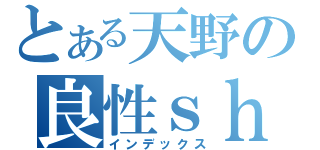 とある天野の良性ｓｈｕｙｏｕ（インデックス）