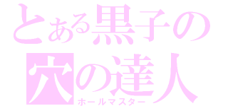 とある黒子の穴の達人（ホールマスター）