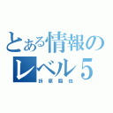 とある情報のレベル５（折原臨也）