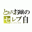 とあるお嬢のセレブ自摸（インデックス）