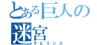 とある巨人の迷宮（ラビリンス）