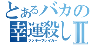 とあるバカの幸運殺しⅡ（ラッキーブレイカー）