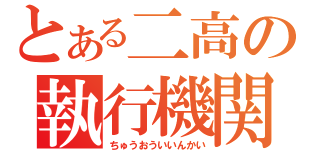 とある二高の執行機関（ちゅうおういいんかい）