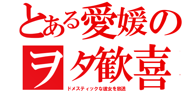 とある愛媛のヲタ歓喜（ドメスティックな彼女を放送）