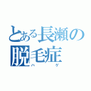 とある長瀬の脱毛症（ハゲ）