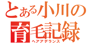 とある小川の育毛記録（ヘアアデランス）