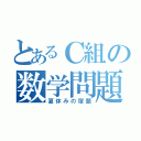 とあるＣ組の数学問題（夏休みの宿題）