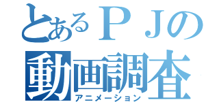 とあるＰＪの動画調査（アニメーション）