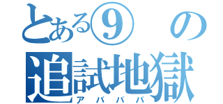 とある⑨の追試地獄（アバババ）