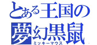 とある王国の夢幻黒鼠（ミッキーマウス）