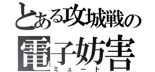 とある攻城戦の電子妨害（ミュート）