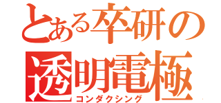 とある卒研の透明電極（コンダクシング）