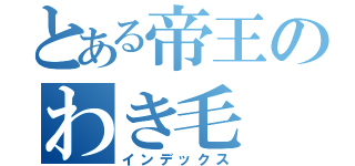 とある帝王のわき毛（インデックス）