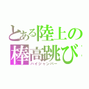 とある陸上の棒高跳び（ハイジャンパー）