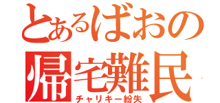 とあるばおの帰宅難民（チャリキー紛失）