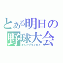 とある明日の野球大会（キンセツタイカイ）