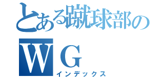 とある蹴球部のＷＧ（インデックス）