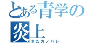 とある青学の炎上（またカノバレ）