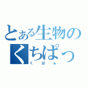 とある生物のくちぱっち（くぱぁ）