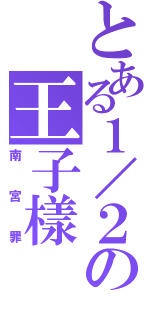 とある１／２の王子樣（南宮罪）