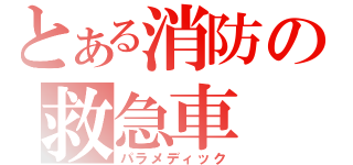 とある消防の救急車（パラメディック）