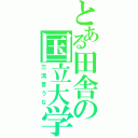 とある田舎の国立大学（三流言うな）