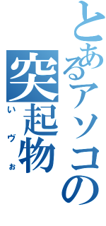 とあるアソコの突起物（いヴぉ）