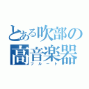 とある吹部の高音楽器（フルート）