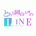 とある岡山大輝のＬＩＮＥホーム画（インデックス）