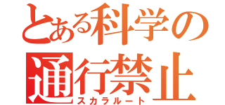 とある科学の通行禁止（スカラルート）