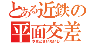 とある近鉄の平面交差（やまとさいだいじ）