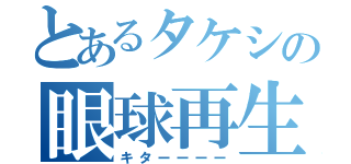 とあるタケシの眼球再生（キターーーー）