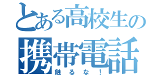 とある高校生の携帯電話（触るな！）