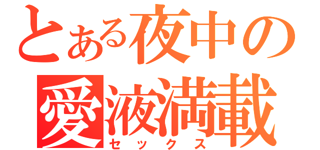 とある夜中の愛液満載（セックス）