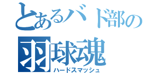 とあるバド部の羽球魂（ハードスマッシュ）